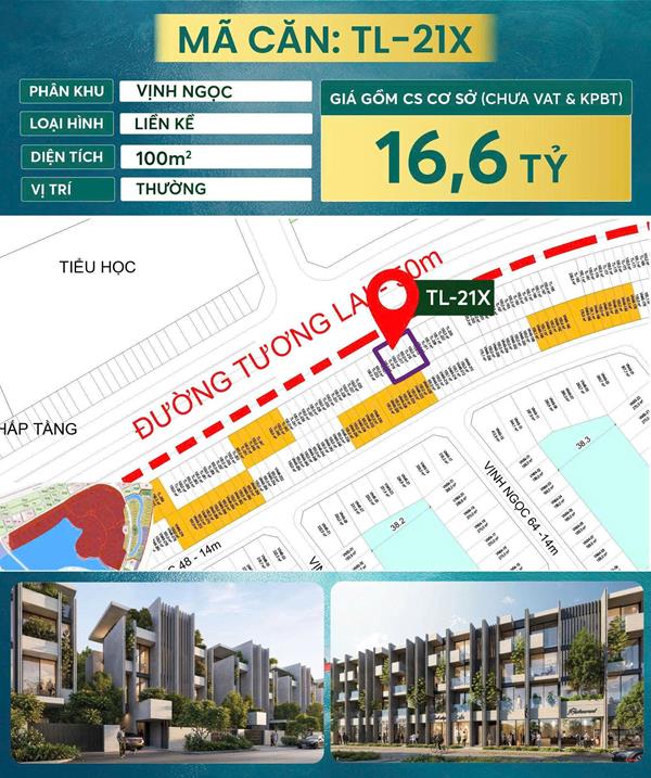 Nhà phố cần nhượng lại với giá 16,6 tỷ Vinhomes Cần Giờ