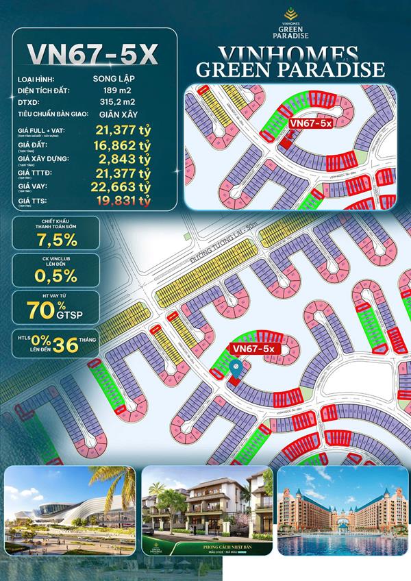 SONG LẬP DIỆN TÍCH NHỎ gần ngã tư, sau nhà là view biển, Giá full TTC: 21,3 tỷ